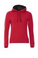 Dames Hoodie Clique Classic Rood